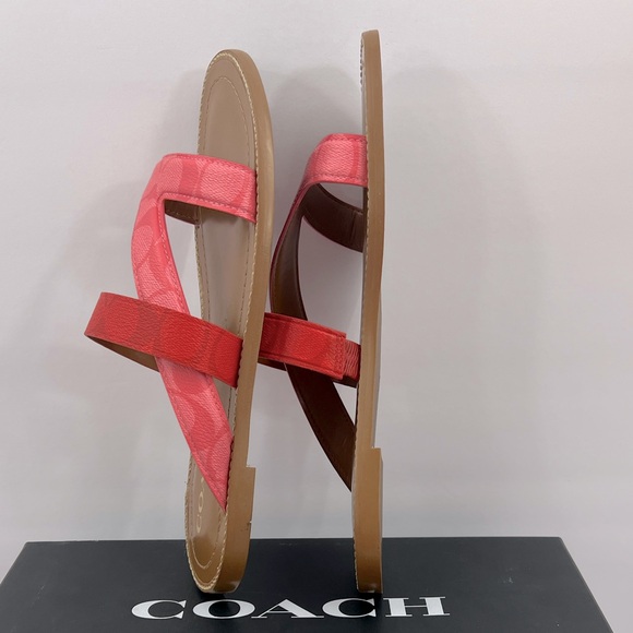 COACH, HARLAN SIG SANDALS, PINK LEMONADE, MULTI COLOR, SIZE US 9-B, EUR 39.5B - Picture 8 of 16